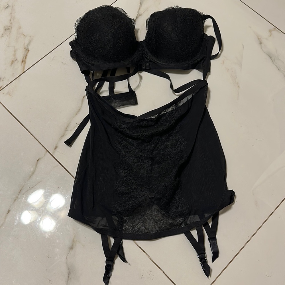 Victorias Secret black lingerie 34D